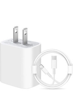 Cargador iPhone 20 W con Cable Lightning – Blanco