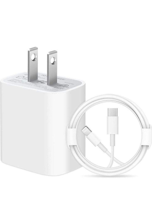 Cargador iPhone 20 W con Cable Lightning – Blanco