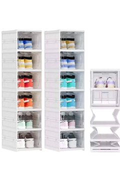 Zapatera Acrílica Plegable De 6 Niveles Organizador