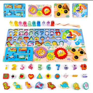Tablero Montessori 7 en 1 – 135 Piezas Didácticas para Niños