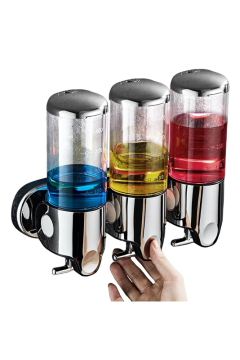 Dispensador Triple De Shampoo O Jabón