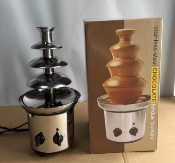 Fuente de Chocolate Cascada “Pileta” de Acero Inoxidable – 4 Niveles