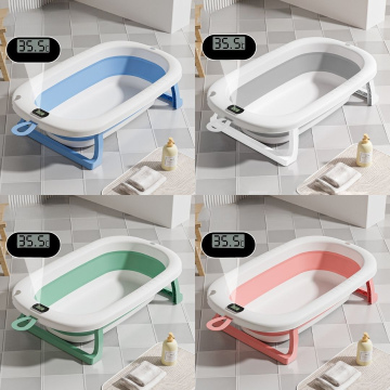 Bañera Plegable para Bebé con Termómetro