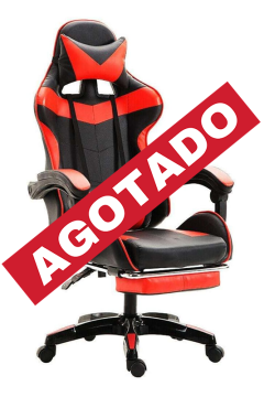 Silla Gamer Ergonomica 135° Con Posapiés Y Masajeador Rojo