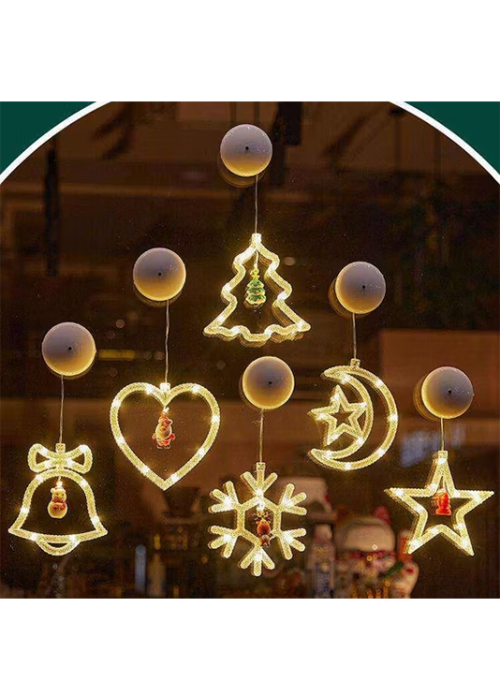 Adorno Navideño con Ventosa – ¡Decora tu hogar con estilo y comodidad!